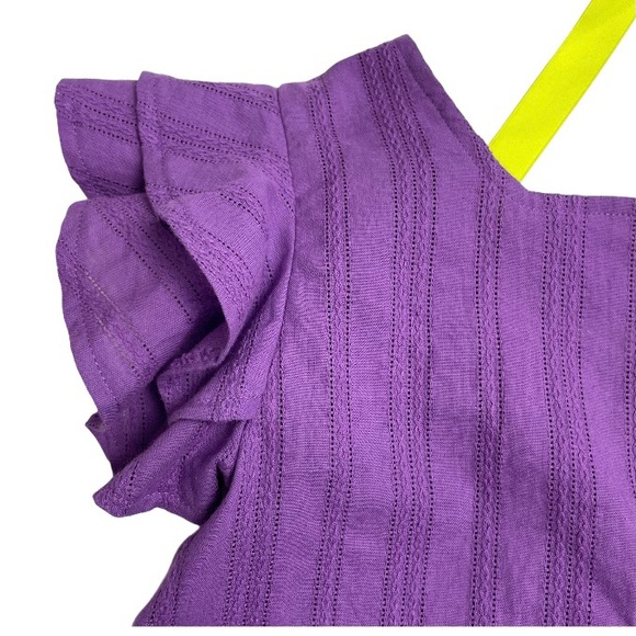 Milibam Purple Square Neckline Tee Blouse NWOT Size 8 Korean Boutique Brand - Picture 5 of 10